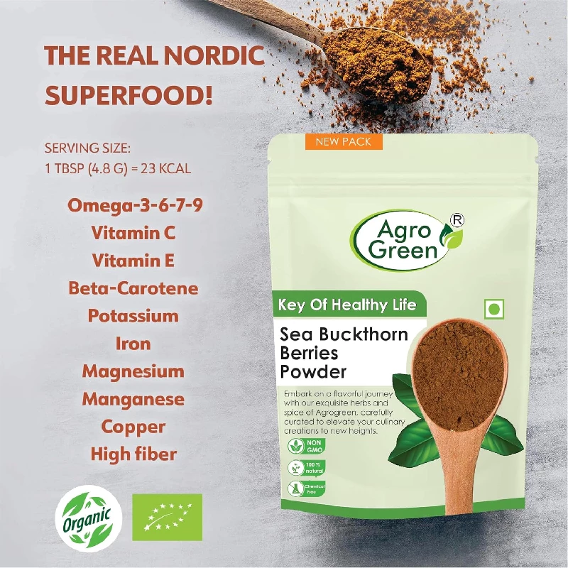 Agrogreen Sea Buckthorn Berries Powder, 200 g-2.webp